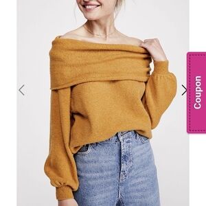 Free People Off-Shoulder SweaterFree People "Echo Beach Pullover"